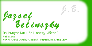 jozsef belinszky business card