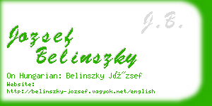 jozsef belinszky business card